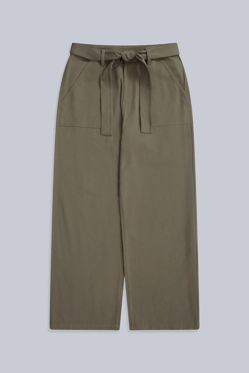 High Waisted Womens Straight Leg Trousers