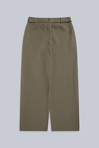 High Waisted Womens Straight Leg Trousers