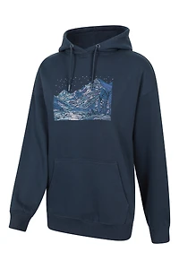 Printed Nightscape Womens Relaxed Fit Hoodie