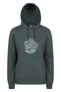Printed Mountain Ring Womens Regular Fit Hoodie