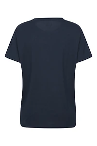 Printed Womens Tech Mountain Loose Fit T-Shirt