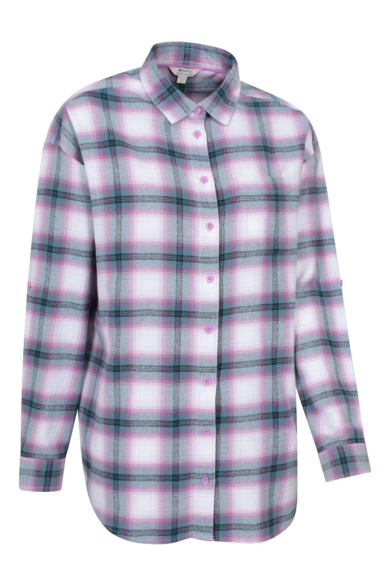 Elm Brushed Flannel Relaxed Fit Long Sleeve Womens Shirt