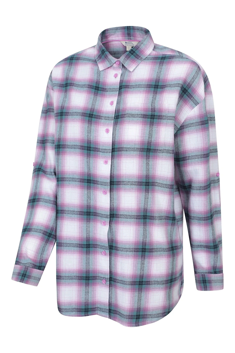 Elm Brushed Flannel Relaxed Fit Long Sleeve Womens Shirt
