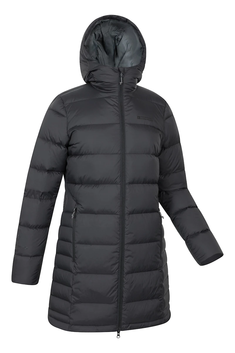Stratus Extreme Womens Long Packable Down Jacket