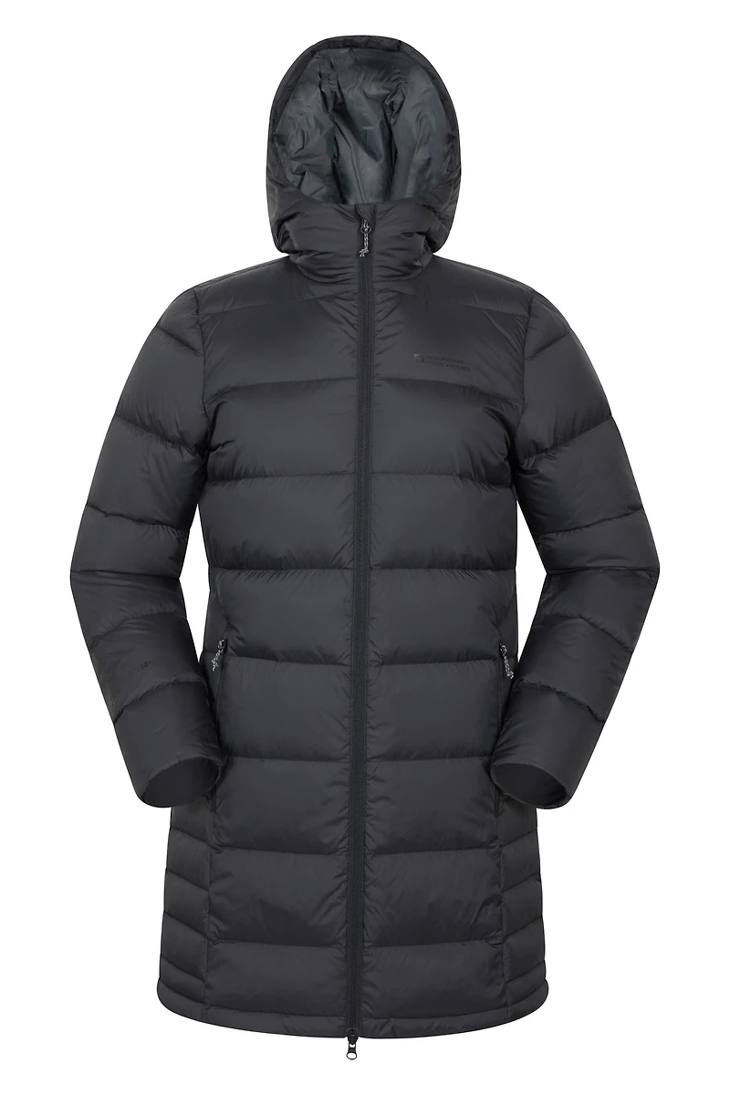 Stratus Extreme Womens Long Packable Down Jacket