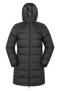 Stratus Extreme Womens Long Packable Down Jacket