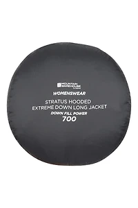 Stratus Extreme Womens Long Packable Down Jacket