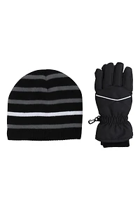 Isotherm Kids Fur Lined Hat & Snow Glove Set
