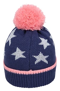 Star Kids Fleece Lined Pom Beanie