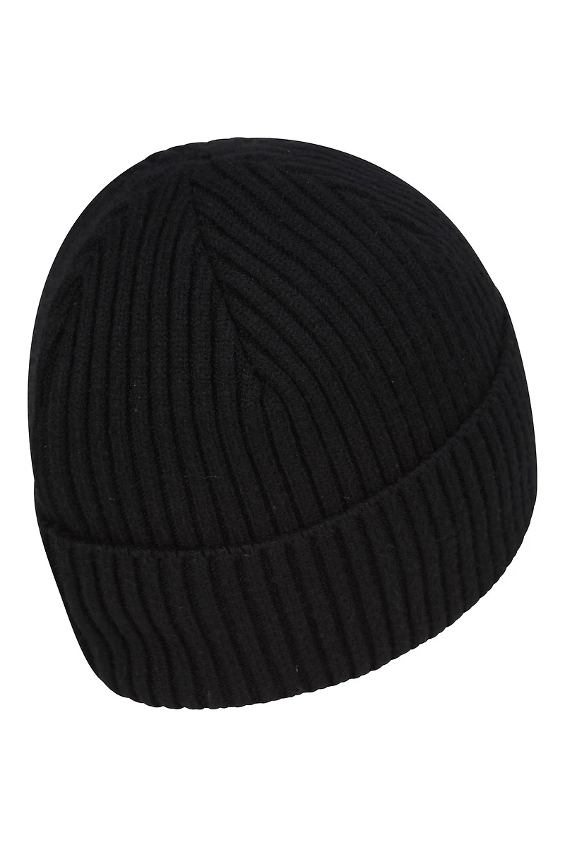 Isotherm Womens Fur Lined Ribbed Beanie