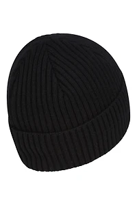 Isotherm Womens Fur Lined Ribbed Beanie