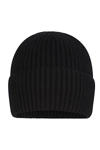 Isotherm Womens Fur Lined Ribbed Beanie