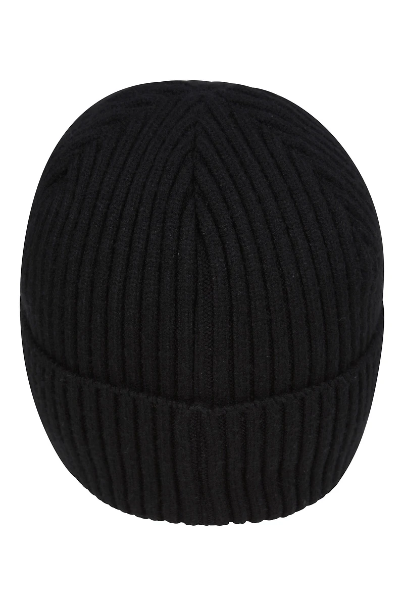 Isotherm Womens Fur Lined Ribbed Beanie