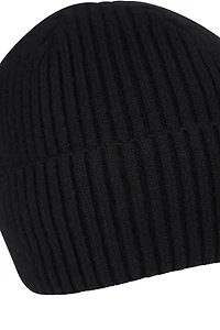 Isotherm Womens Fur Lined Ribbed Beanie