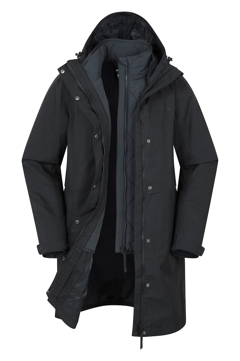 Luna Womens 3 1 Long Waterproof Jacket