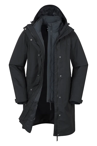 Luna Womens 3 1 Long Waterproof Jacket