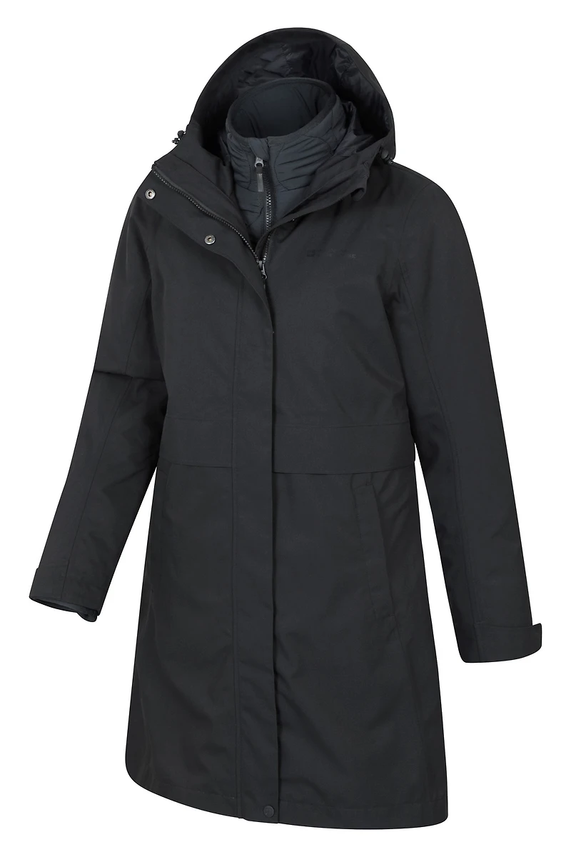 Luna Womens 3 1 Long Waterproof Jacket