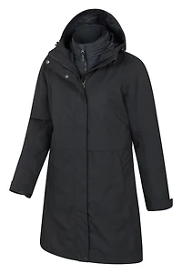Luna Womens 3 1 Long Waterproof Jacket