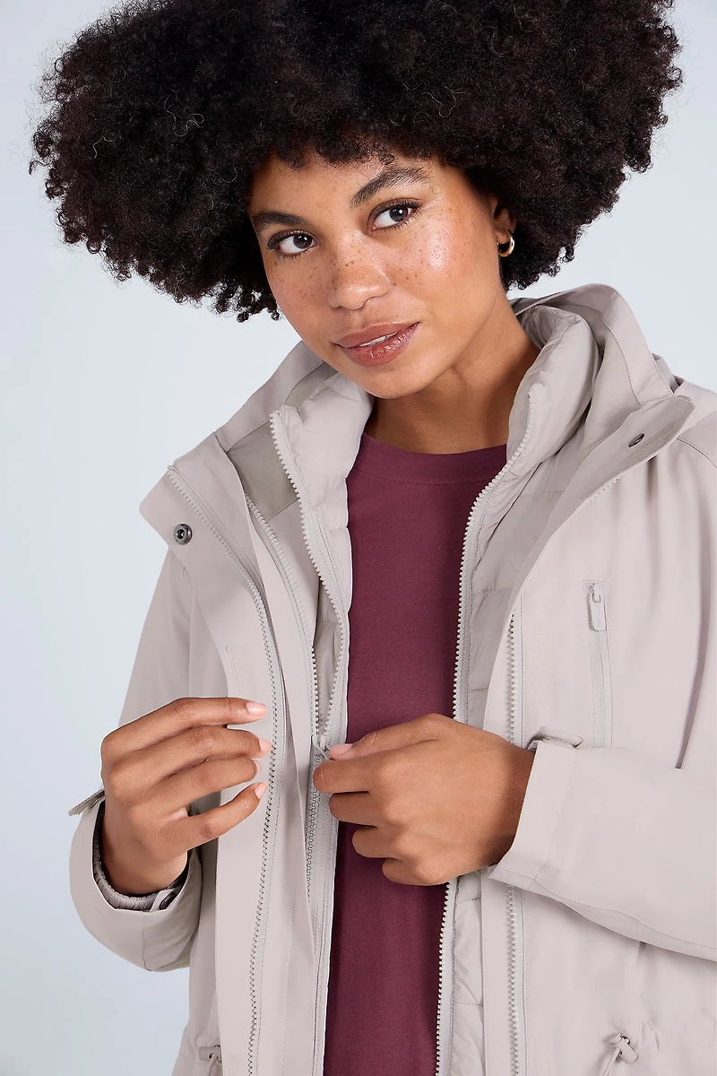 Evie Womens Waterproof 3 1 Padded Jacket