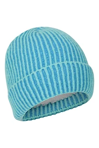 Isotherm Ribbed Kids Fur Lined Beanie