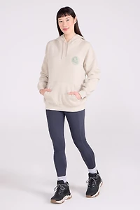 Printed Mountain Collage Womens Relaxed Fit Hoodie