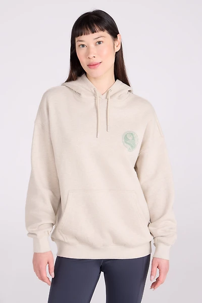 Printed Mountain Collage Womens Relaxed Fit Hoodie