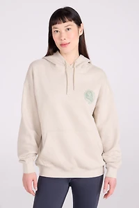 Printed Mountain Collage Womens Relaxed Fit Hoodie
