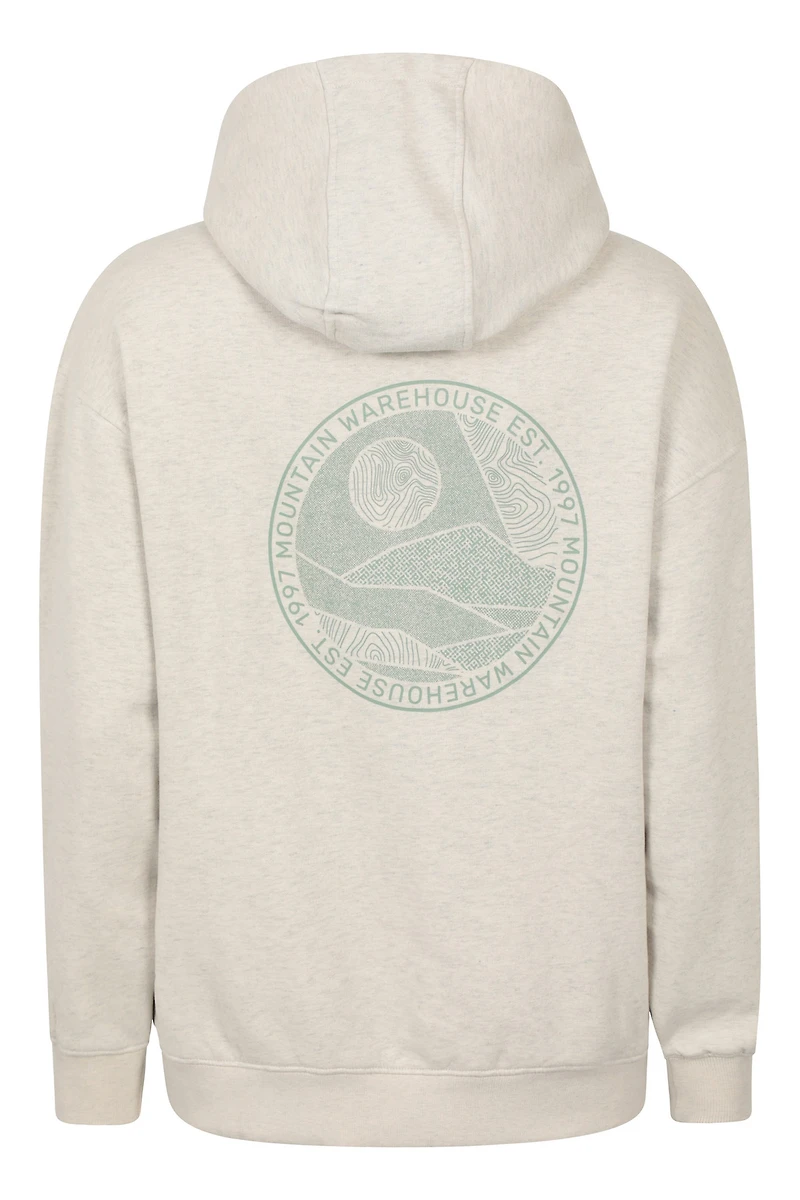 Printed Mountain Collage Womens Relaxed Fit Hoodie