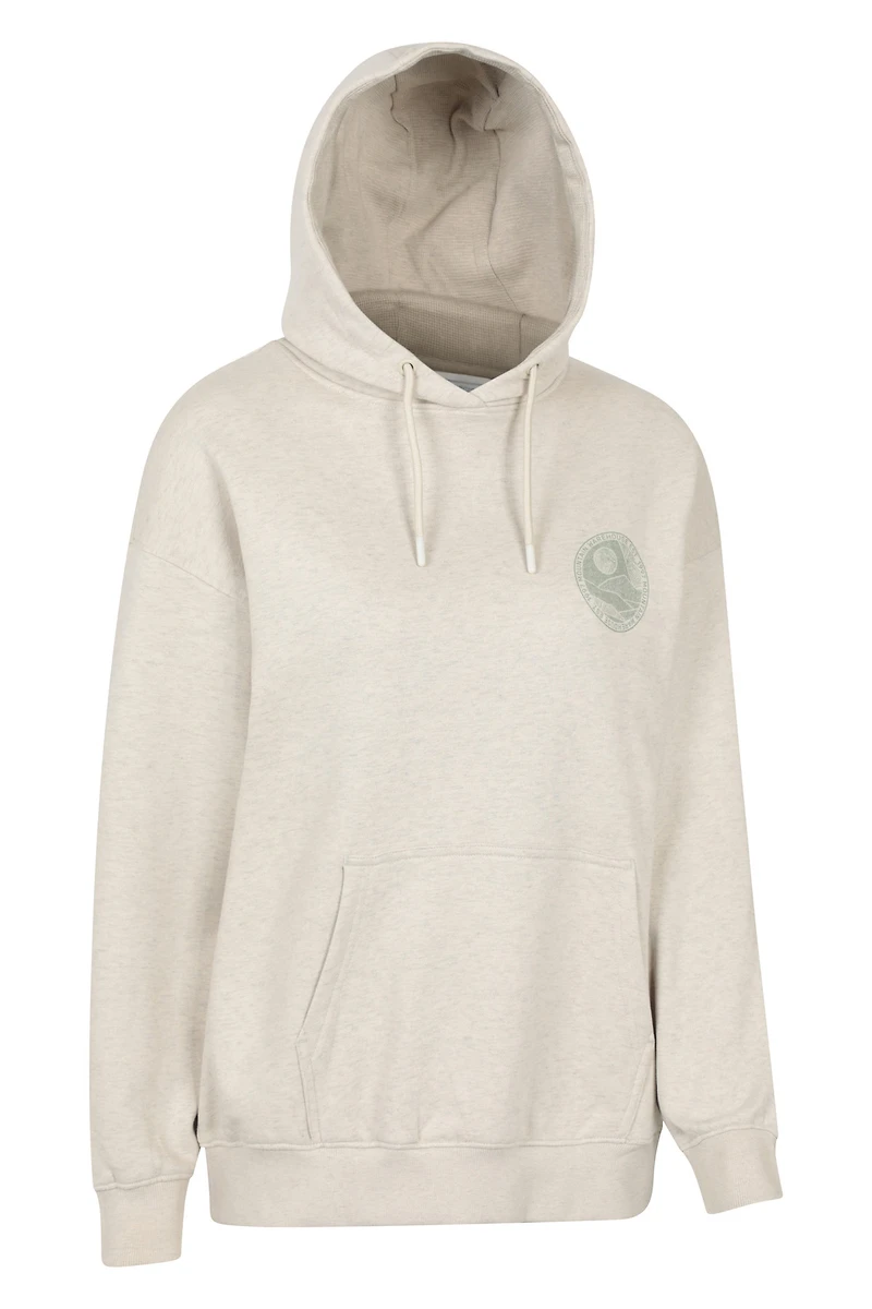 Printed Mountain Collage Womens Relaxed Fit Hoodie