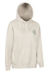 Printed Mountain Collage Womens Relaxed Fit Hoodie