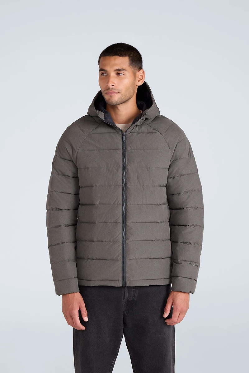 Light Cloud Cosi Marl Hooded Mens Padded Jacket
