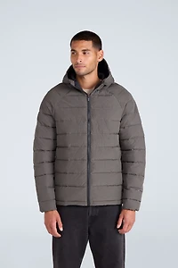 Light Cloud Cosi Marl Hooded Mens Padded Jacket