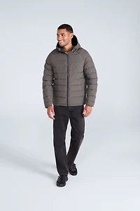 Light Cloud Cosi Marl Hooded Mens Padded Jacket