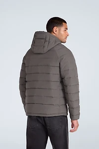 Light Cloud Cosi Marl Hooded Mens Padded Jacket