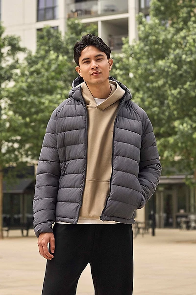 Light Cloud Cosi Marl Hooded Mens Padded Jacket