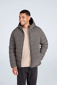 Light Cloud Cosi Marl Hooded Mens Padded Jacket