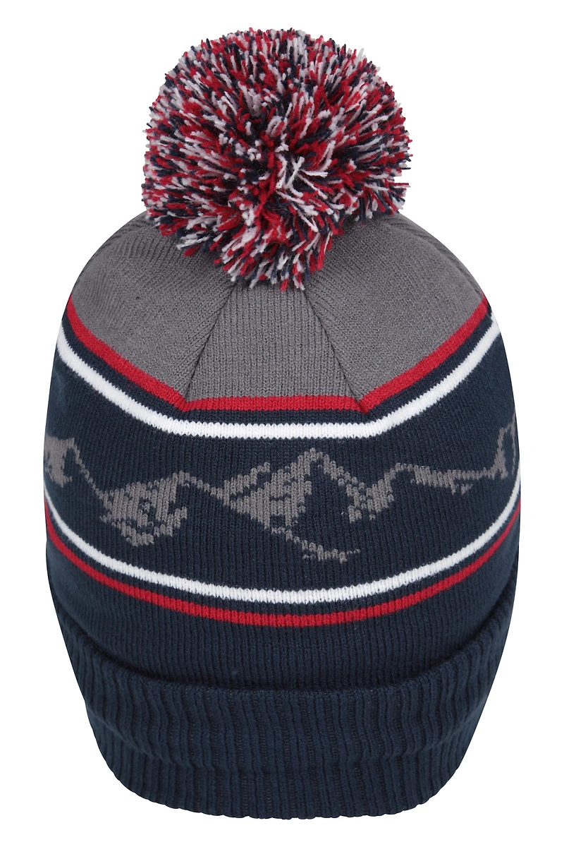 Fur Lined Pom Beanie