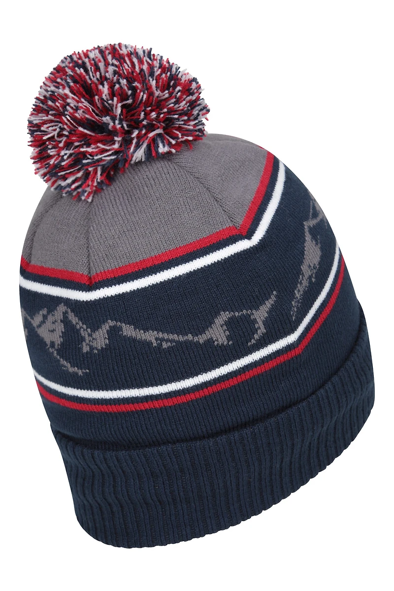 Fur Lined Pom Beanie