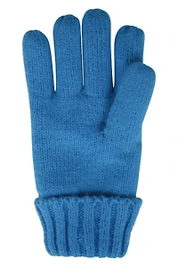 Isotherm Ribbed Kids Fur Lined Beanie Glove Set