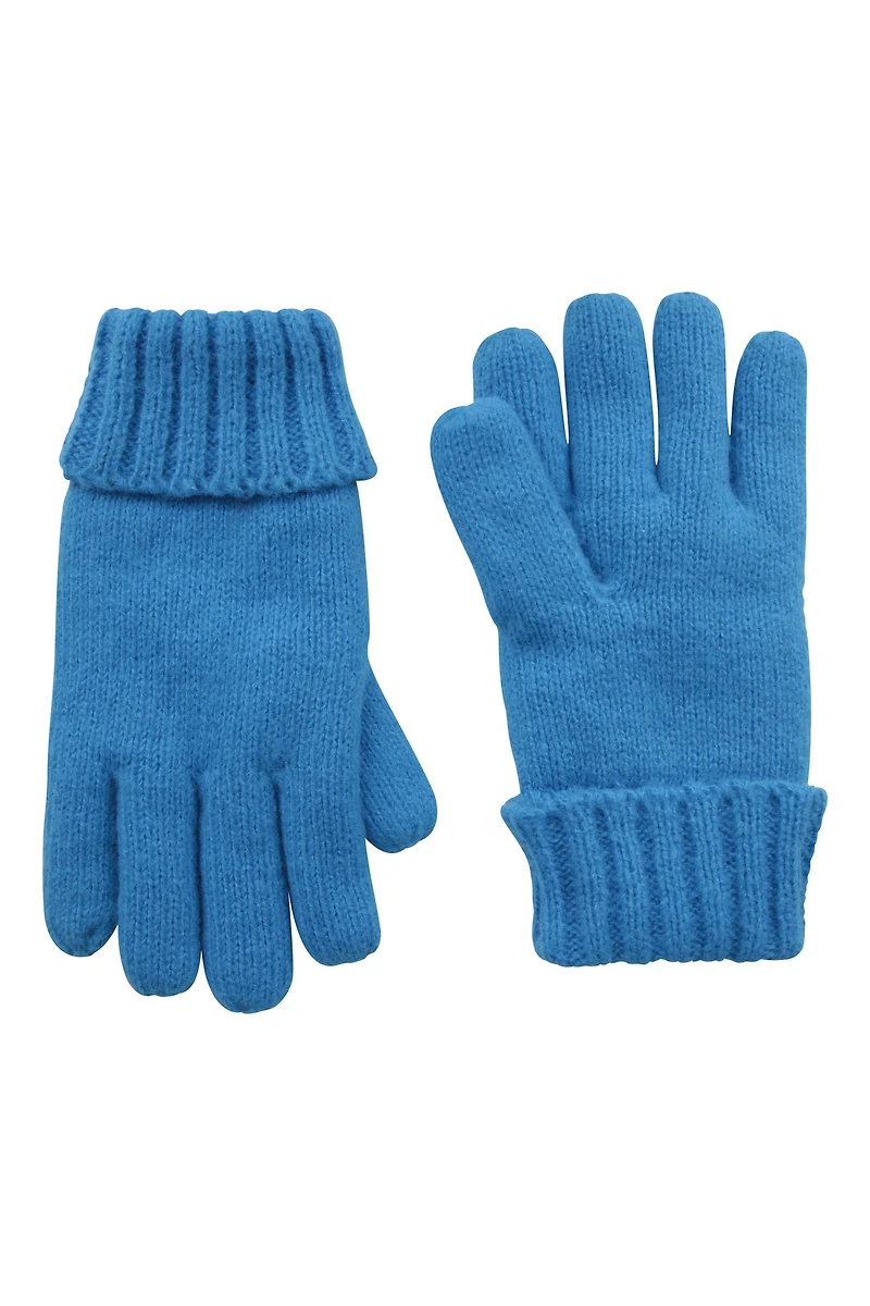 Isotherm Ribbed Kids Fur Lined Beanie Glove Set