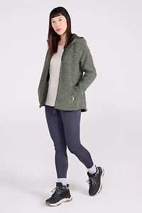 Hayfield Fur Lined Melange Womens Full Zip Fleece