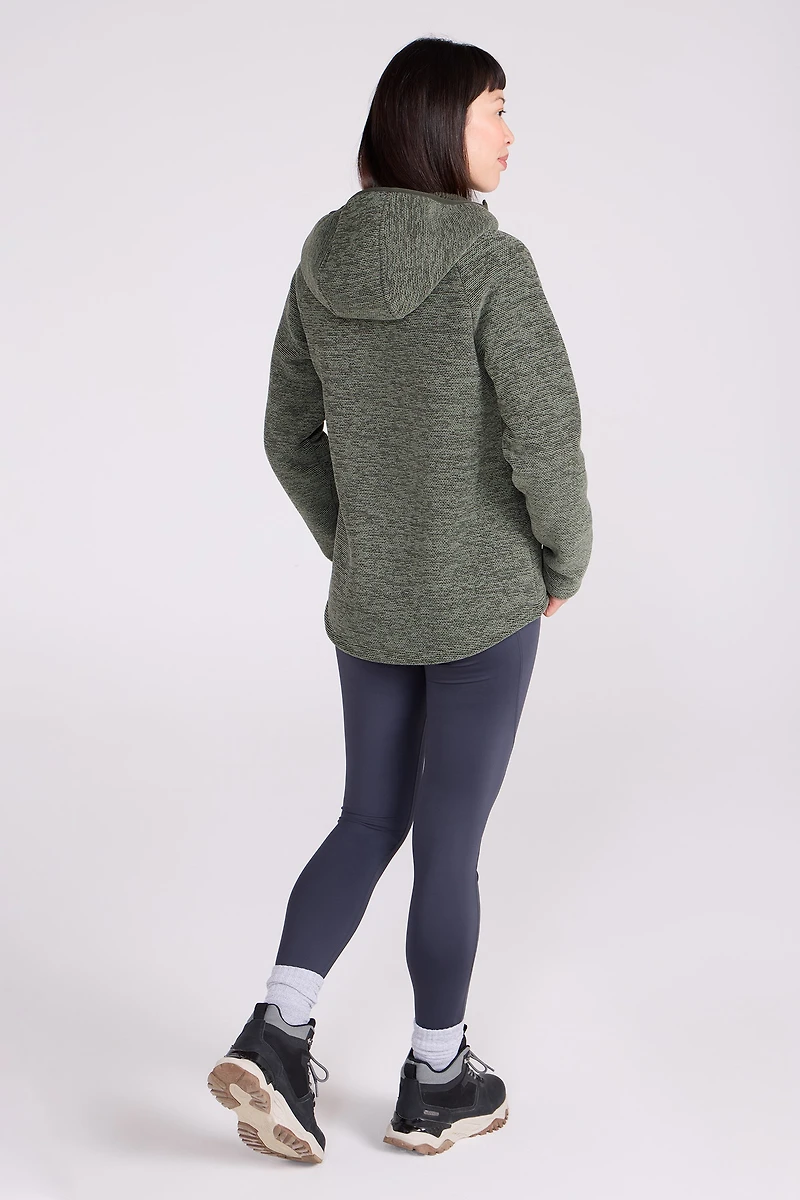 Hayfield Fur Lined Melange Womens Full Zip Fleece