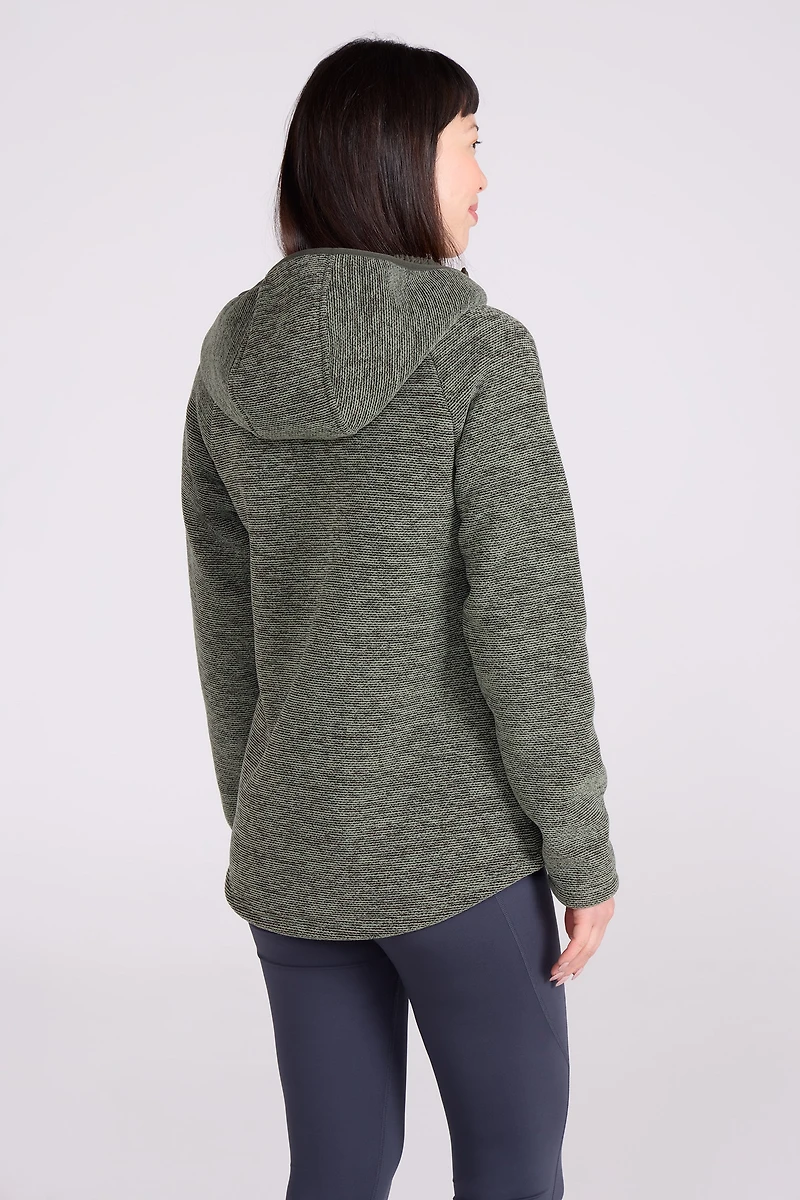 Hayfield Fur Lined Melange Womens Full Zip Fleece