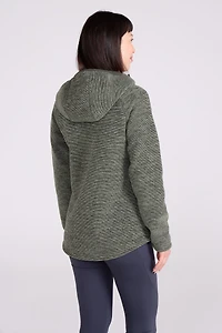 Hayfield Fur Lined Melange Womens Full Zip Fleece