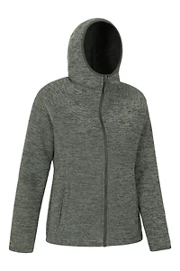 Hayfield Fur Lined Melange Womens Full Zip Fleece