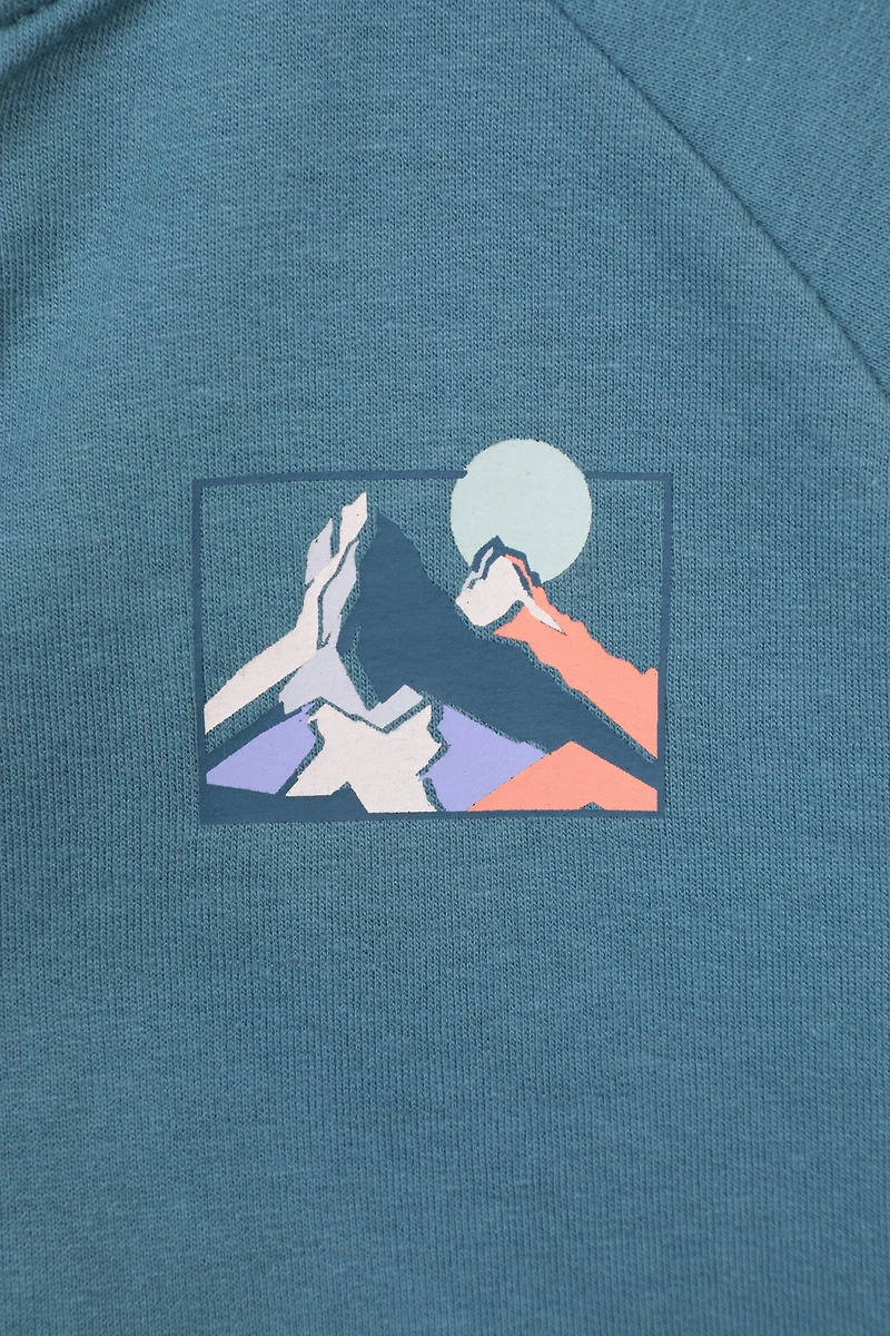 Moon Mountain Kids Graphic Full Zip Hoodie