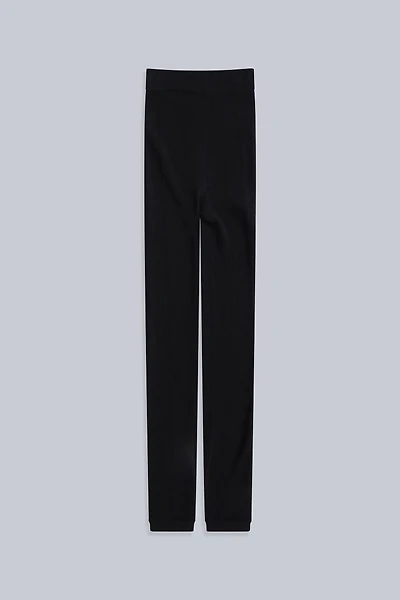 Fleece Lined Ribbed Womens Leggings
