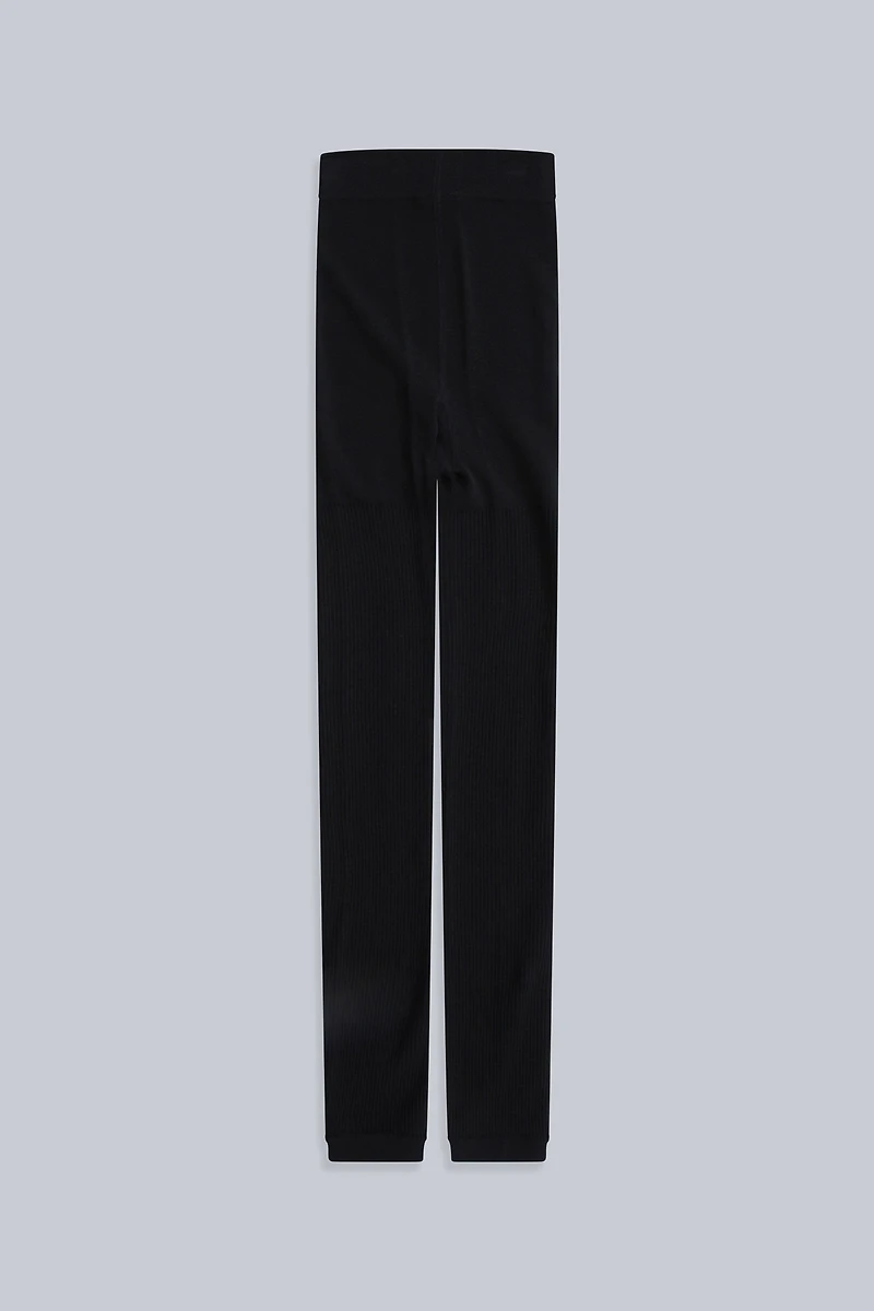 Fleece Lined Ribbed Womens Leggings