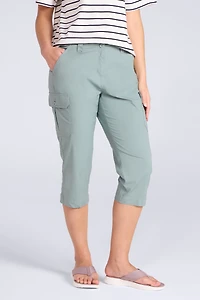 Coastal Stretch Womens Cargo Capri