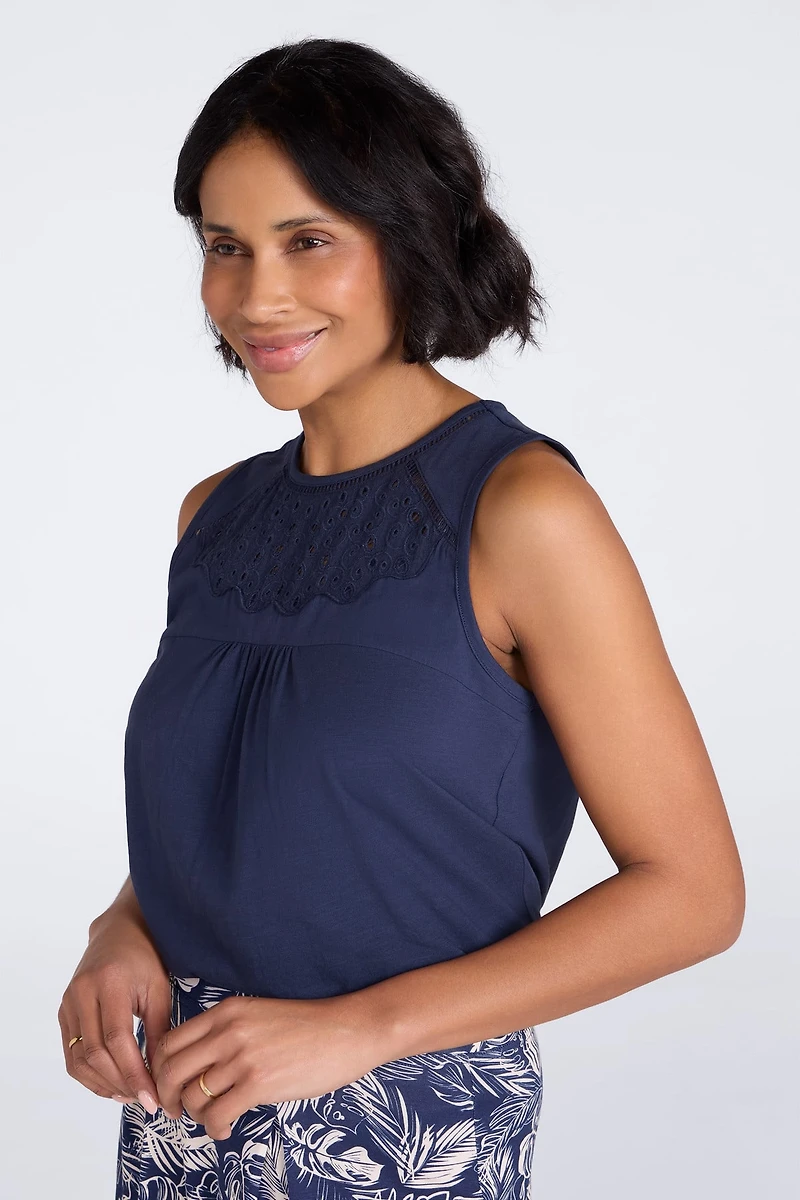 Palma Broderie Womens Vest
